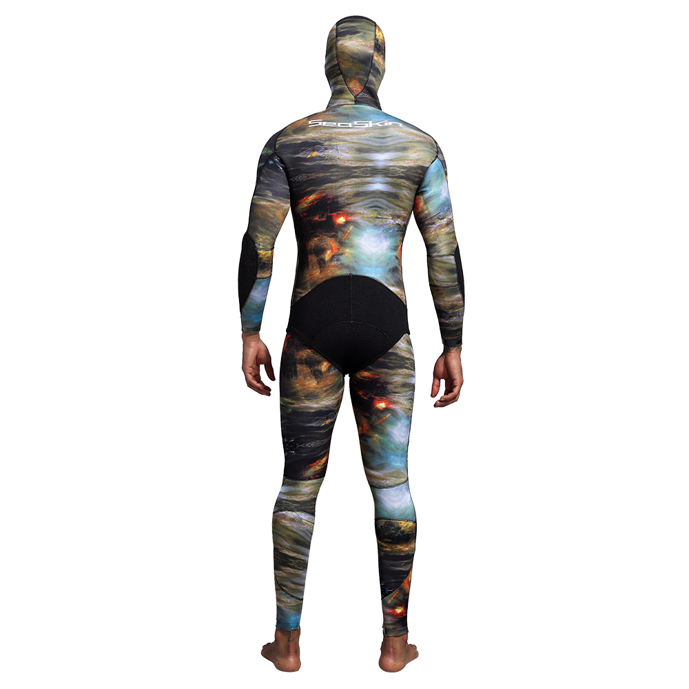 Seaskin Mens 3mm Dua keping Wetsuit Spearfishing Sel Terbuka