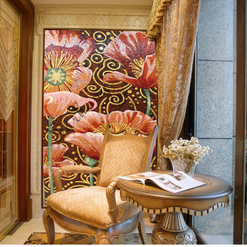 Flower pattern mosaic tile ,mosaic flower patterns, glass mosaic murals