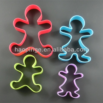 4Pcs Plastic Gingerbread Man Moulds/ Gingerbread Man Cookie Cutter Set
