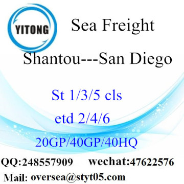 Shantou Port Sea Freight Shipping To San Diego