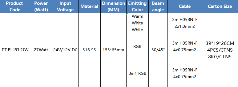 153mm 27W fountain light