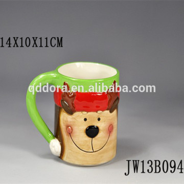 3d animal shaped mug,ceramic embossed mug