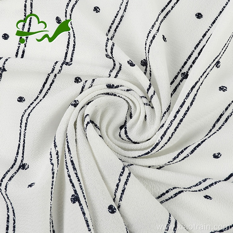 Polyester crepe chiffon printed fabric for dress