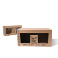Caja de papel marrón de ventana de 350 GSM personalizar