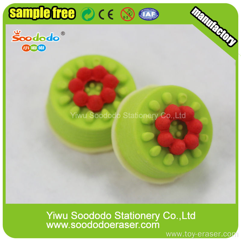 OEM cake shaped promotional erasers