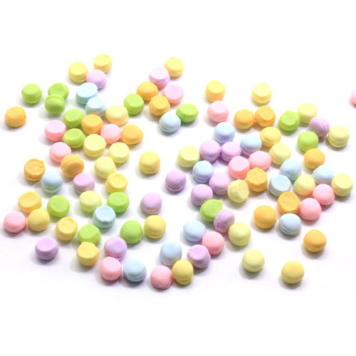 Factory Cheap Price Pastel Cute Mini Resin Macaroon Round Shape Candy Colors Flat Back Stickers for Slime Making Supplies DIY