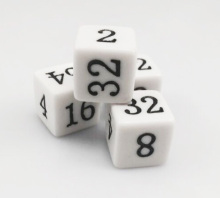double number engraved dice