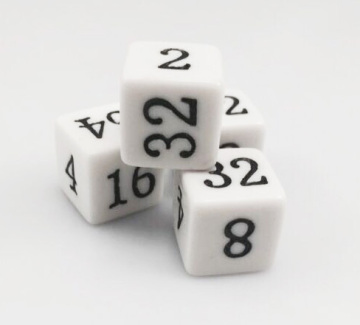double number engraved dice