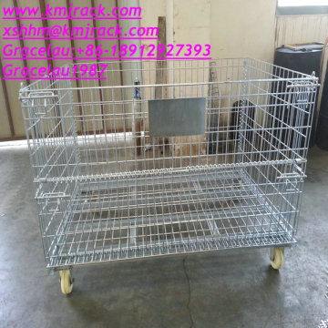 Warehouse Wire Pallet Cages with Wheels