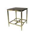 North-European brassy stainless steel side table