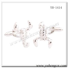 YH-1414 Novelty Silver Scorpion Animal Cufflinks