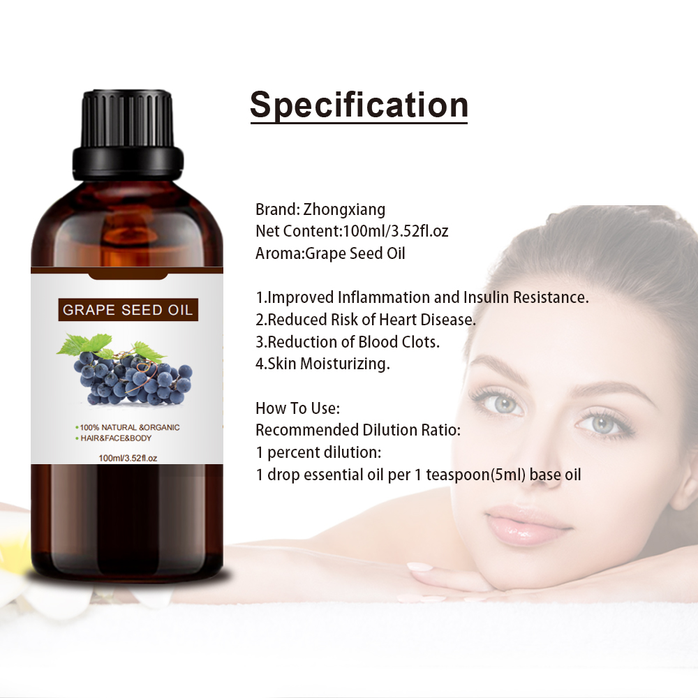 Natural Organic GrapeSeed Carrier Oil Price SkinCare Massage