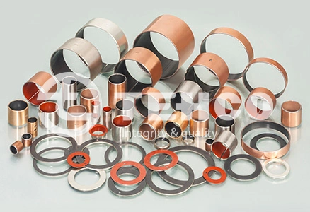 Popular Steel Backed Bronze Layer PTFE Coated Sleeve Bearing Oilless Split DU Bushing