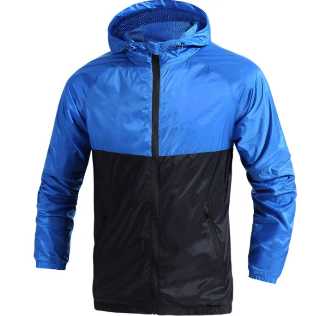 Mens Long Sleeve Full Zipsports Waterproof Windproof Lightweight Jacket