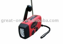 Solar crank WB Radio with Flashlight and charger 1000mah battery, original designer and manufacturer