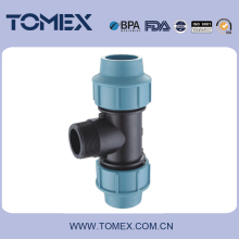 male tee reducing for farming irrigation pp compression fittings