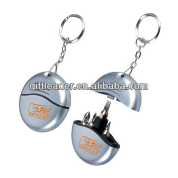 Round Mini Screwdriver Tool Set Keychain