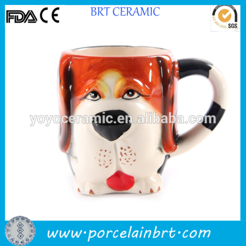 cute design ceramic 3d animal shaped mug