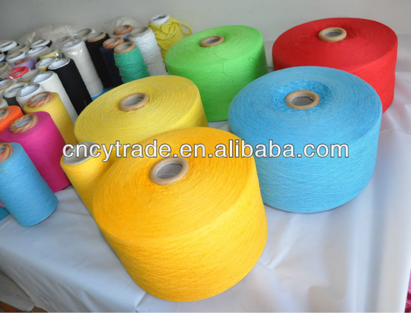 high quality but cheap or 24s/2 dyed knitting recycled oe yarn cotton