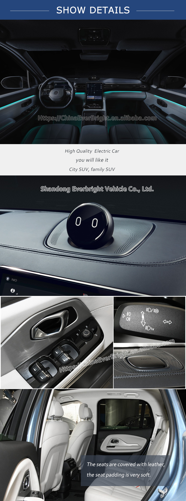 Family transport 2 seat 4 seat smart golf cart street legal Jida Everbright car qute electric