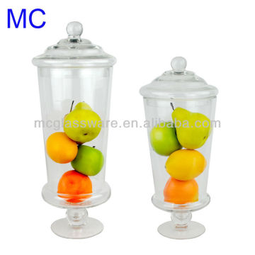 Glass storage canister/Clear glass storage canister/Glass storage canister with lid