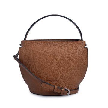 Strukturierte Handtasche Caramel Coloured 60s Rechteckige Tasche