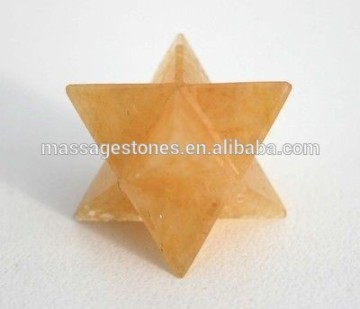 2 inch star merkaba star, yellow aventurine sacred geometory Star