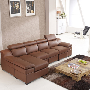 L-förmige Leder Ecke Lounge Sofa Und Chaise