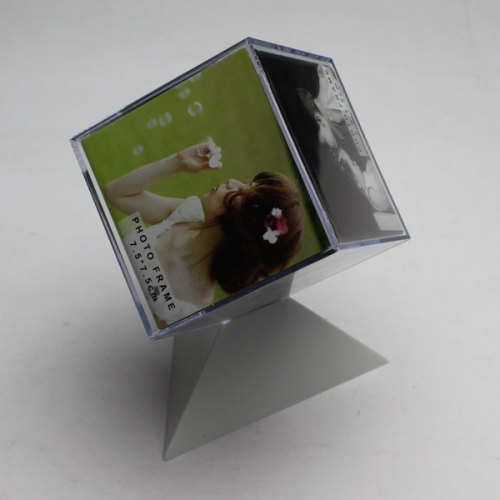 Rotating Cube Acrylic Photo Frame (PT2056-2)