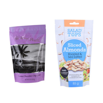 Tenez-vous Up Coconut Snack Emballage avec fermeture à glissière