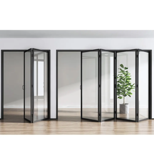 Durable Double Glass Aluminum Folding Door