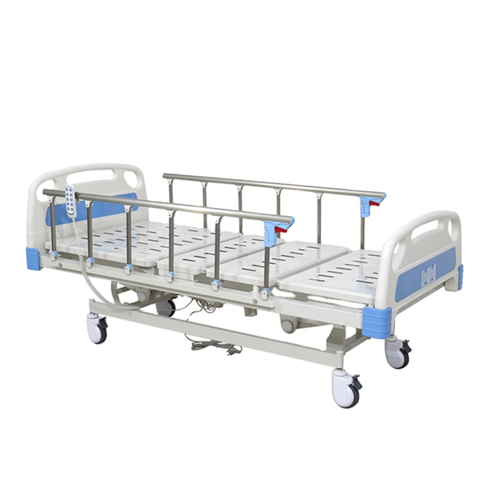 BT-AE011 5 function electric adjustable hospital bed medical intensive care ICU patient bed with ABS PP plastic rails price