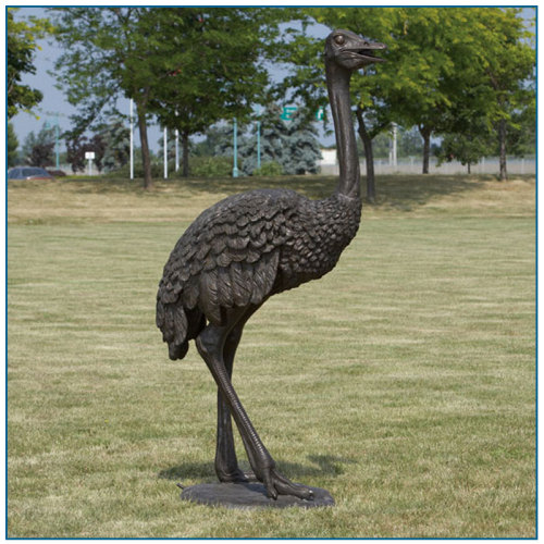 Tuin Afrikaanse dieren bronzen struisvogel beeldhouwkunst