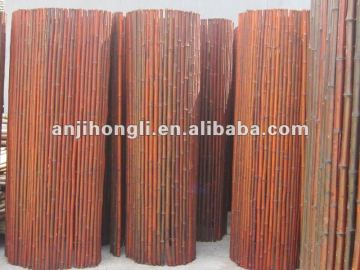 Dyed mahogany bamboo garden fencing