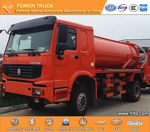 SINOTRUK 4600 मिमी वैक्यूम पंप टैंकर ट्रक