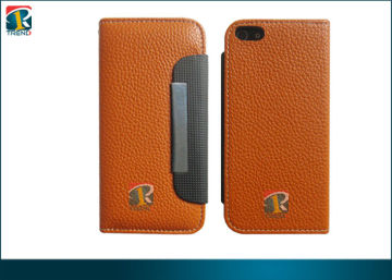 Iphone 5 Leather Pouch Case, Wallet Litchi Leather Case For Iphone 5 With Card Slot, Rope