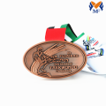 Medalha de campeonato de bronze personalizada