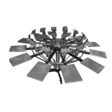 12 Colors Manual Rotary Garment Screen Printer Machine