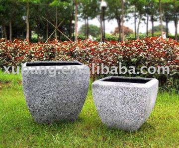 polished finish resin garden flower planter