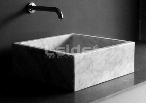 Carrara White marble countertop sink