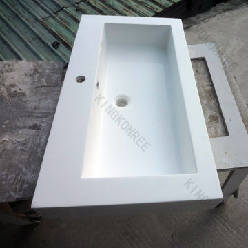 Solid Surface Wash Basin And Sinks Rectangular Toilet Hand Bathroom Wash Basins