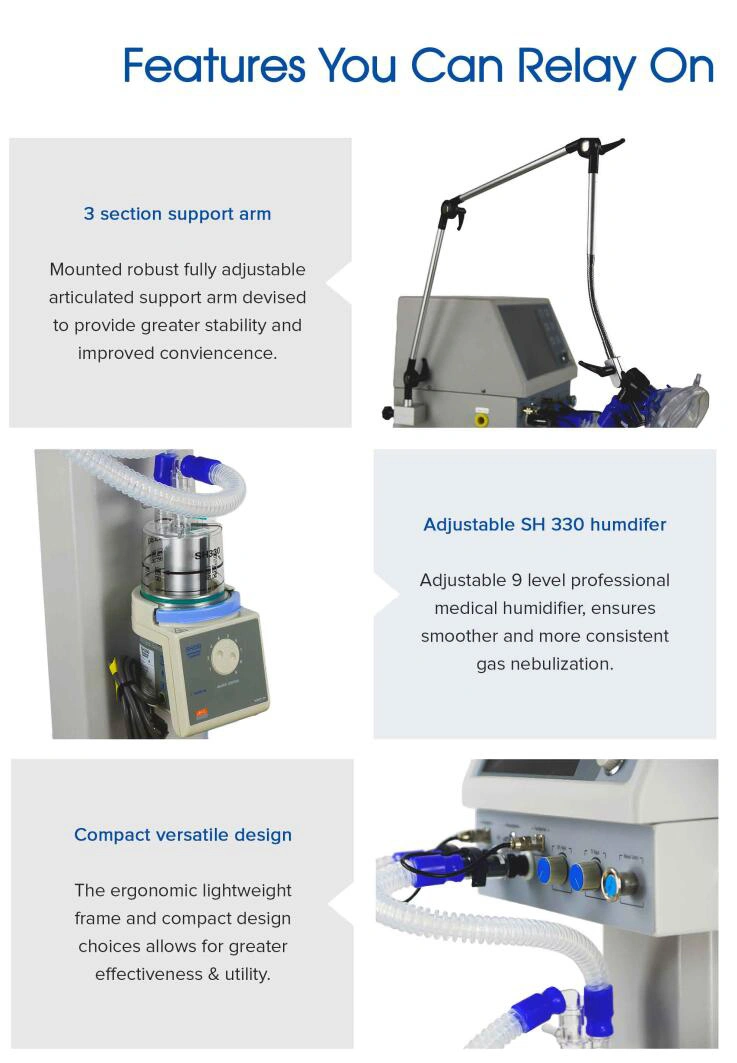 High Quality Ventilator Machine for Sale, Ventilator Breathing Apparatus Hospital Machine Ventilator Price V70 Ventilator