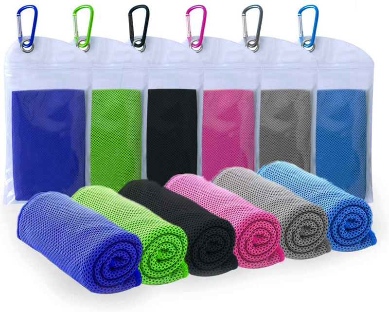 6 Pack Cooling Towels For Yoga,Sport,Running,Gym,Workout,Camping,Fitness,Workout & More Activities