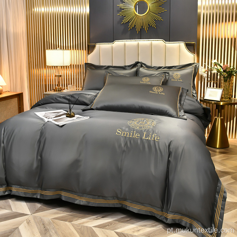 Designer de luxo king size bedsheet conjunto de estoque conjunto