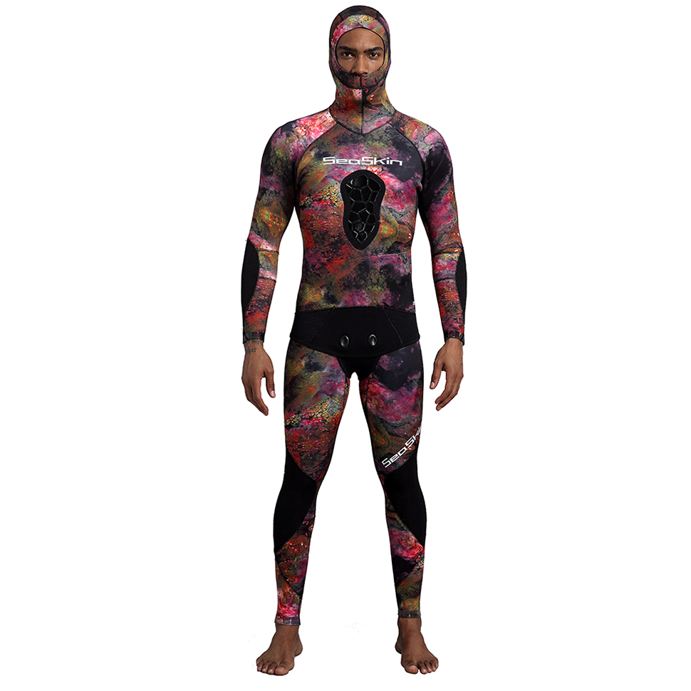 Seaskin Two Pieces Neoprene Camo Spearfishing Wetsuit