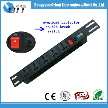 19 inch 5 outlet universal switch pdu