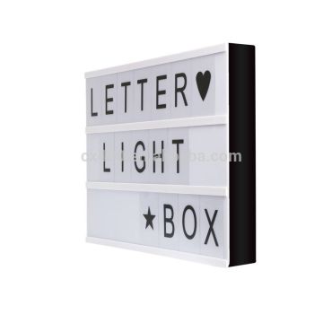 Black body elegant plastic letter light box 3 rows A3 letter light box