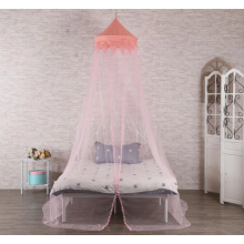 Pink Round Crown Dome Bed Canopy Mosquito Net