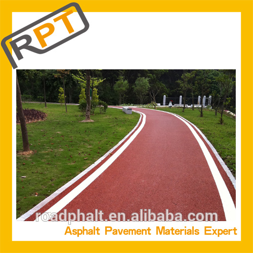 Colored asphalt hot mix for beautiful garden road