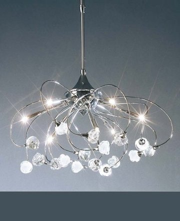 Glass modern chandelier